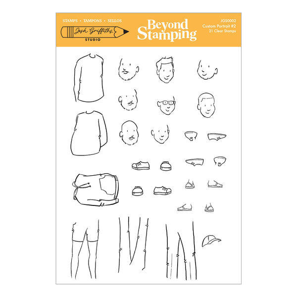 Beyond Stamping Custom Portrait #2 Clear Stamp Set by Josh Griffiths Studio