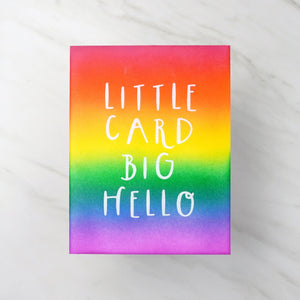 Little Card Big Hello Glimmer Hot Foil Plate from the Glimmer Cardfront Sentiments Collection
