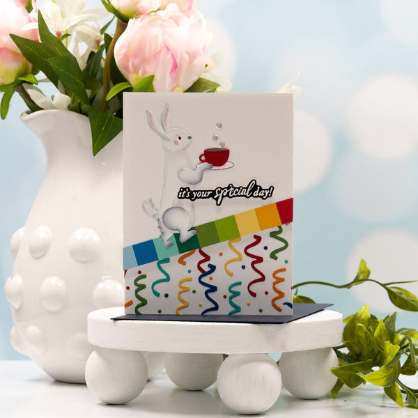 A Very Happy Birthday Sentiments Press Plate & Die Set