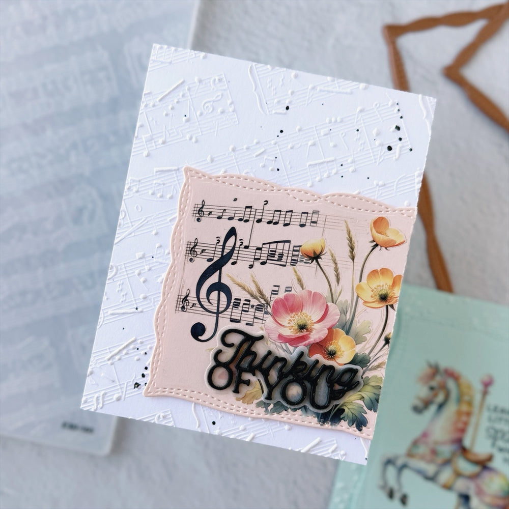 Playful Stitched Panels Etched Dies
