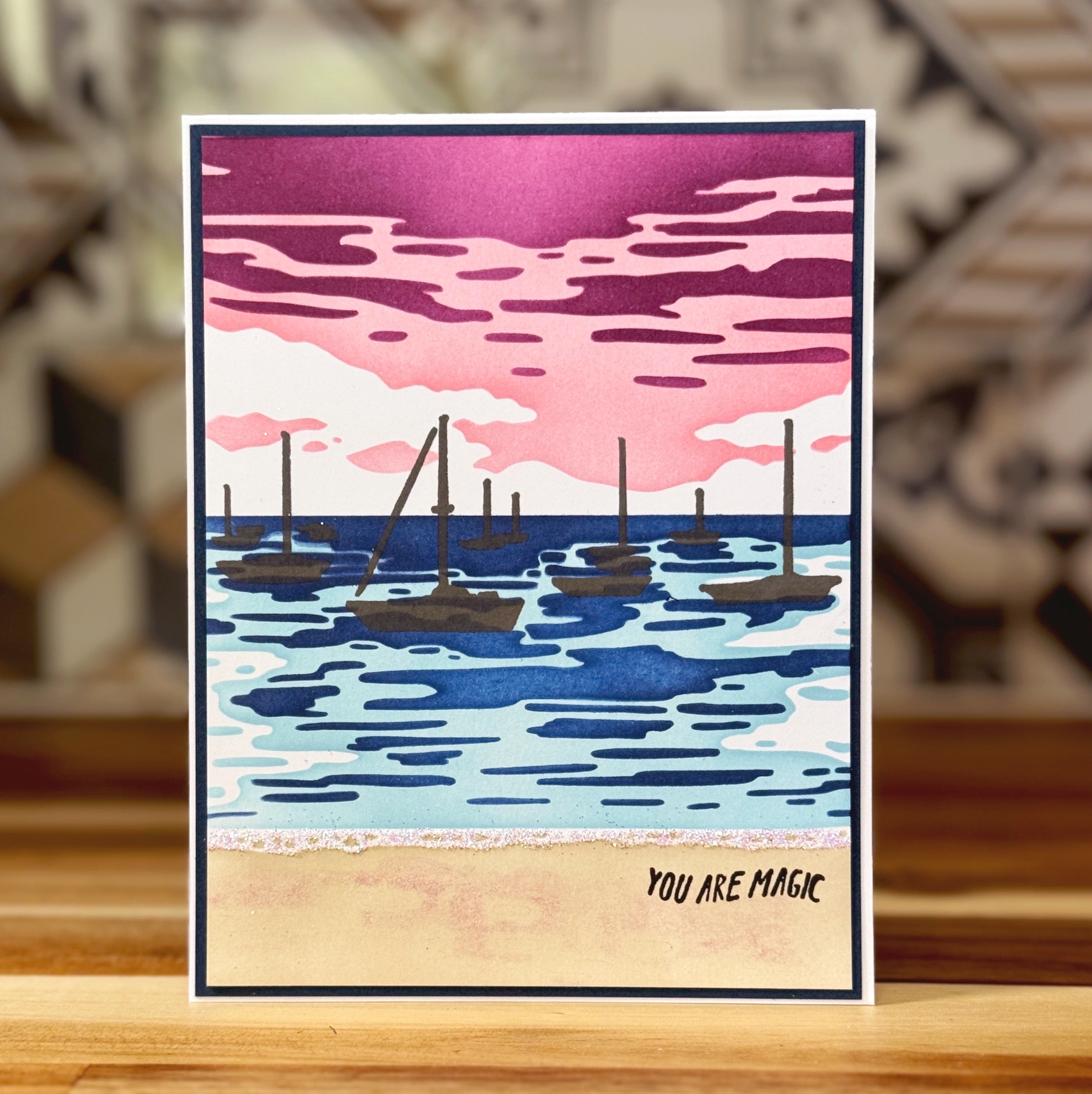 Hero Arts Color Layering Harbor Stencils from the Seaside Blooms