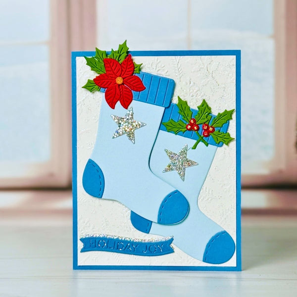 Old-Fashioned Christmas Stocking Etched Dies with Simple Stories