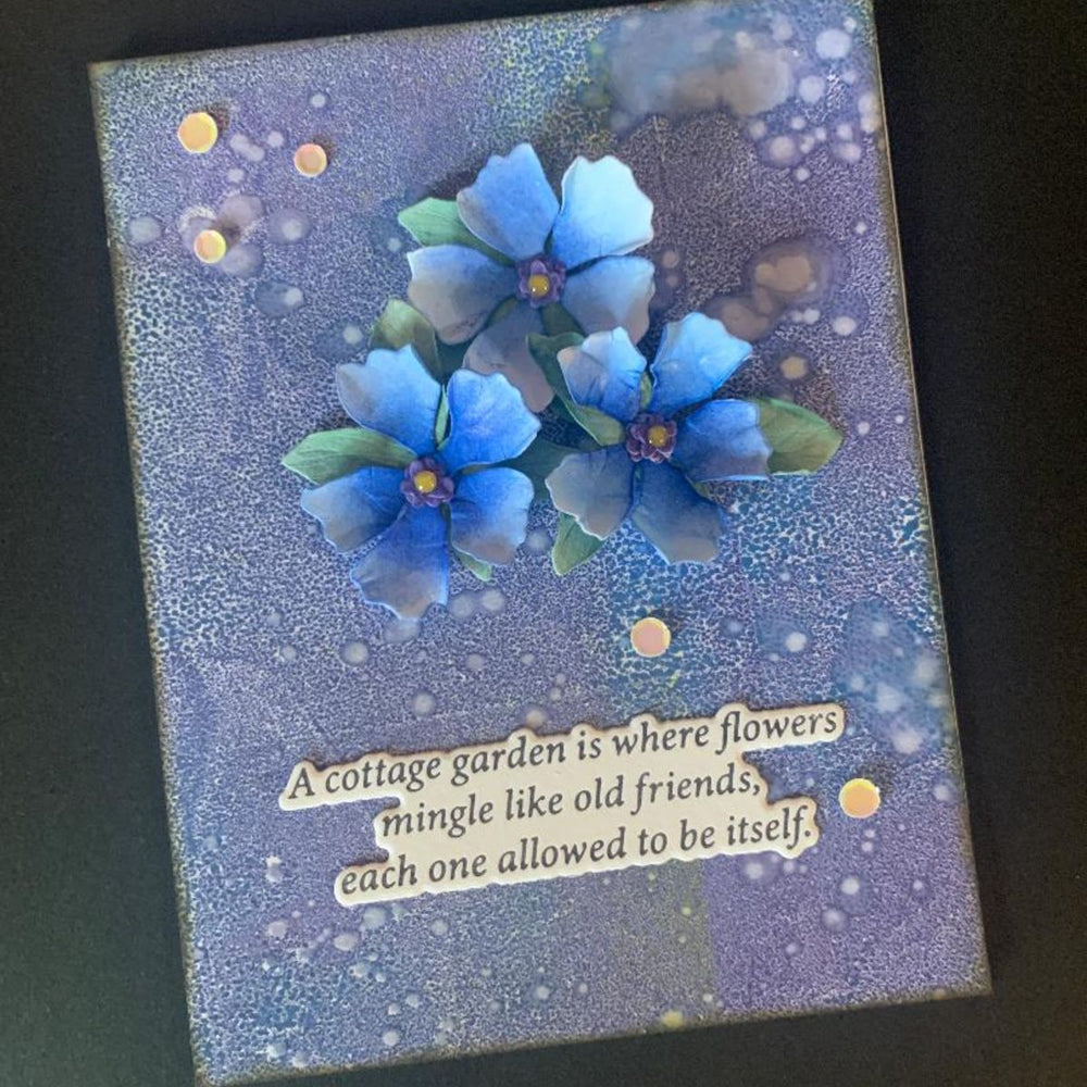 Vinca Etched Dies by Susan Tierney-Cockburn