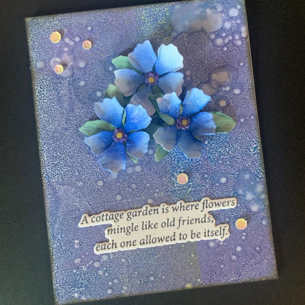 Vinca Etched Dies by Susan Tierney-Cockburn