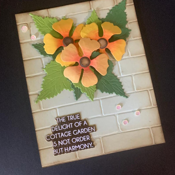 The Cottage Garden Sentiments Press + Foil Plate & Die Set by Susan Tierney-Cockburn