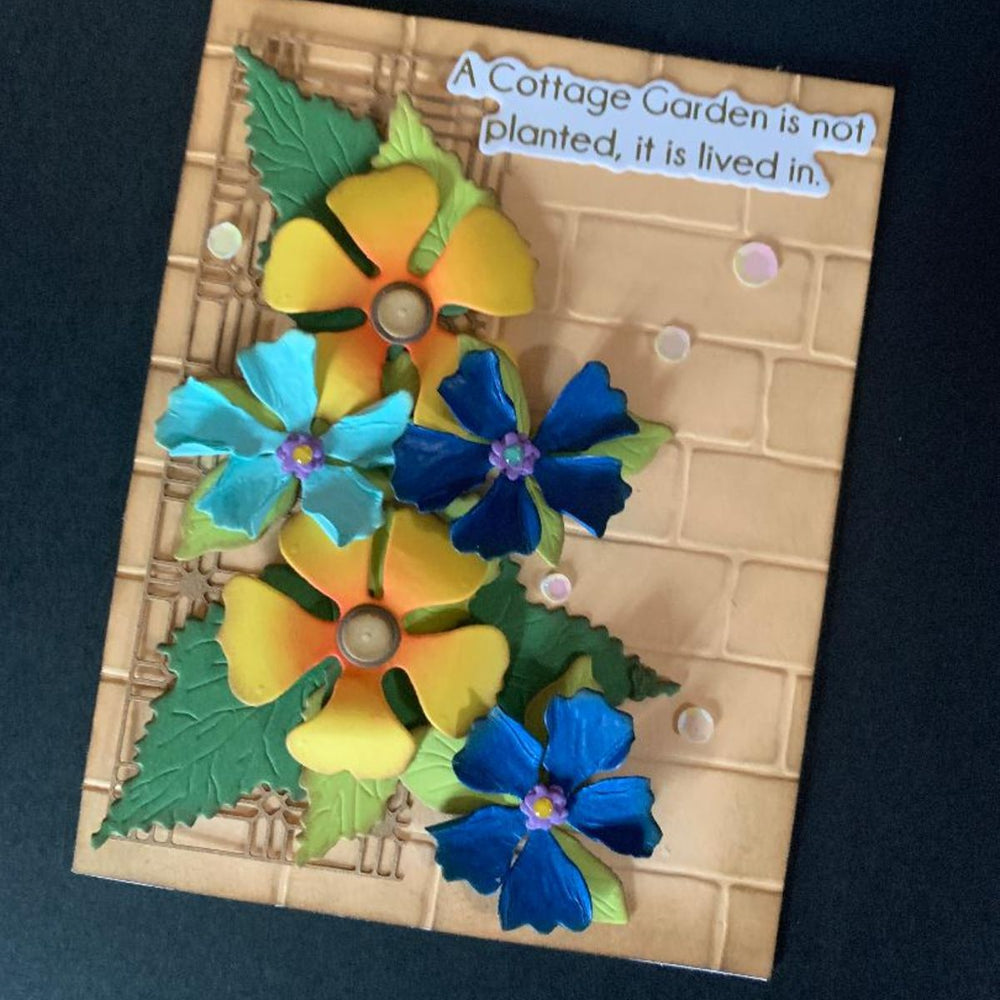 The Cottage Garden Sentiments Press + Foil Plate & Die Set by Susan Tierney-Cockburn