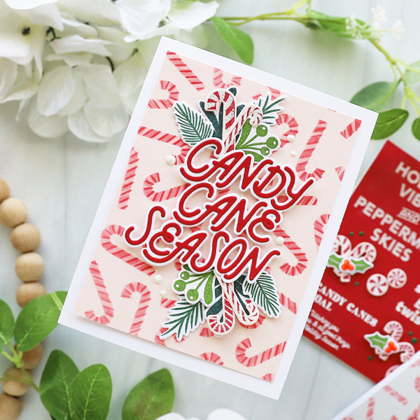 Candy Cane Season Etched Dies
