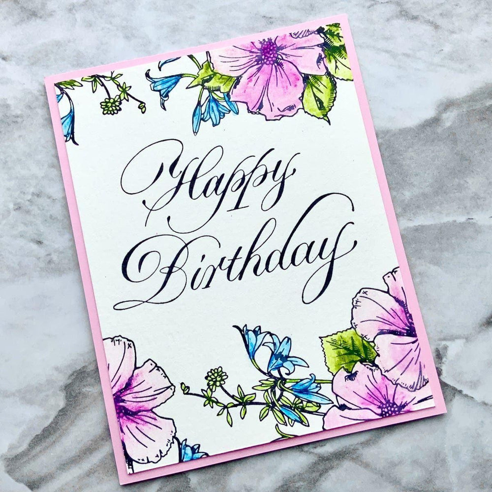Copperplate Happy Birthday Press + Foil Plate by Paul Antonio