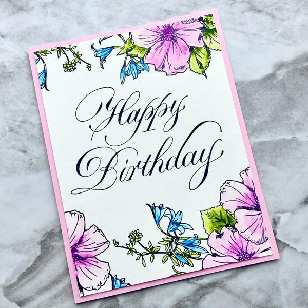 Copperplate Happy Birthday Press + Foil Plate by Paul Antonio