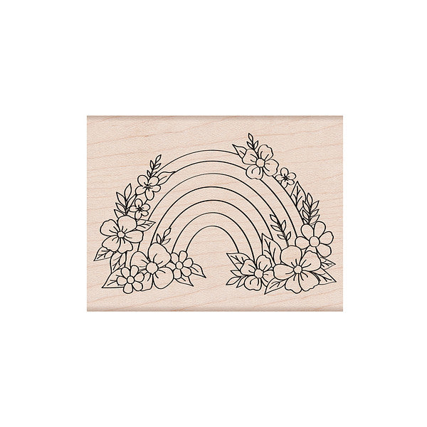 Floral Rainbow Woodblock Stamp from the Floral Rainbow Collection