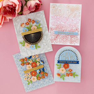 Stitched Kaleidoscope Arch Etched Dies