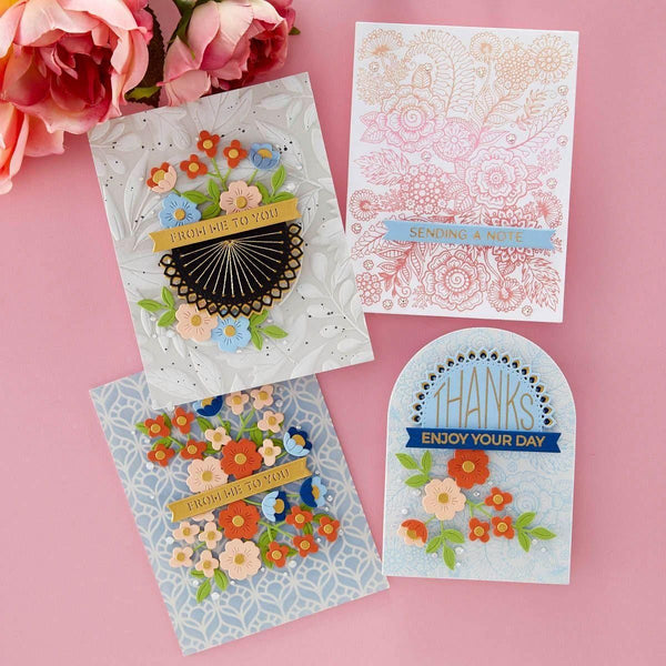 Stitched Kaleidoscope Arch Etched Dies