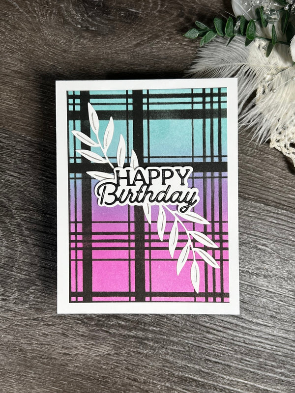 Layered Happy Birthday Etched Dies