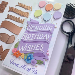 Balloons & Birthday Wishes - Large Die of the Month