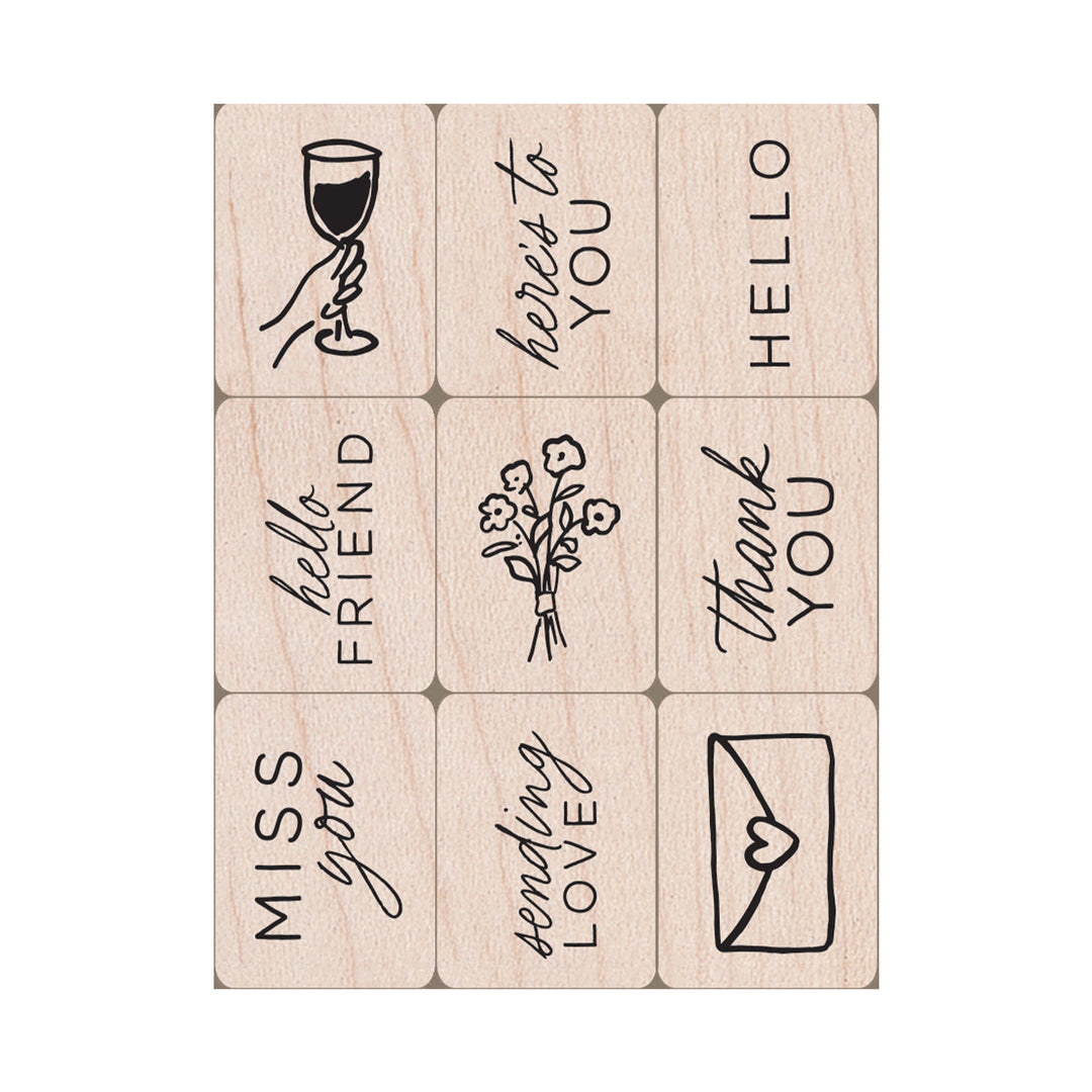 Everyday Mini Tub Woodblock Stamps