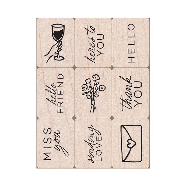 Everyday Mini Tub Woodblock Stamps
