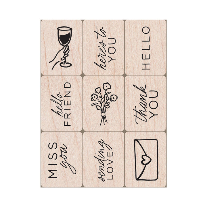 Everyday Mini Tub Woodblock Stamps