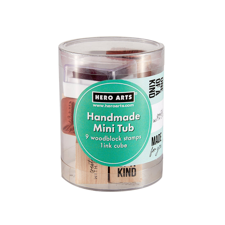 Handmade Mini Tub Woodblock Stamps