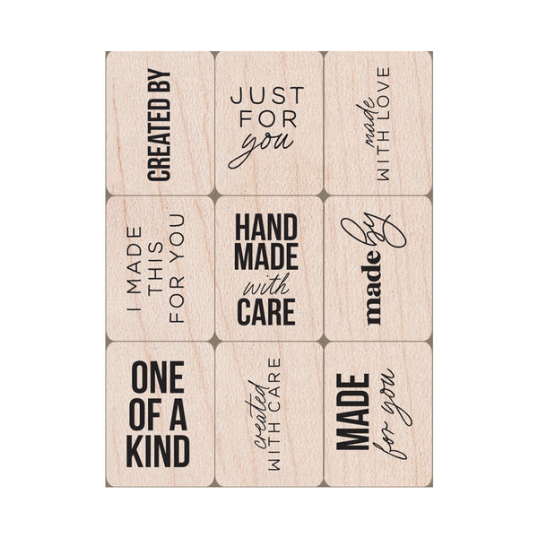 Handmade Mini Tub Woodblock Stamps