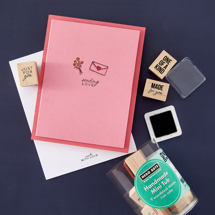 Handmade Mini Tub Woodblock Stamps