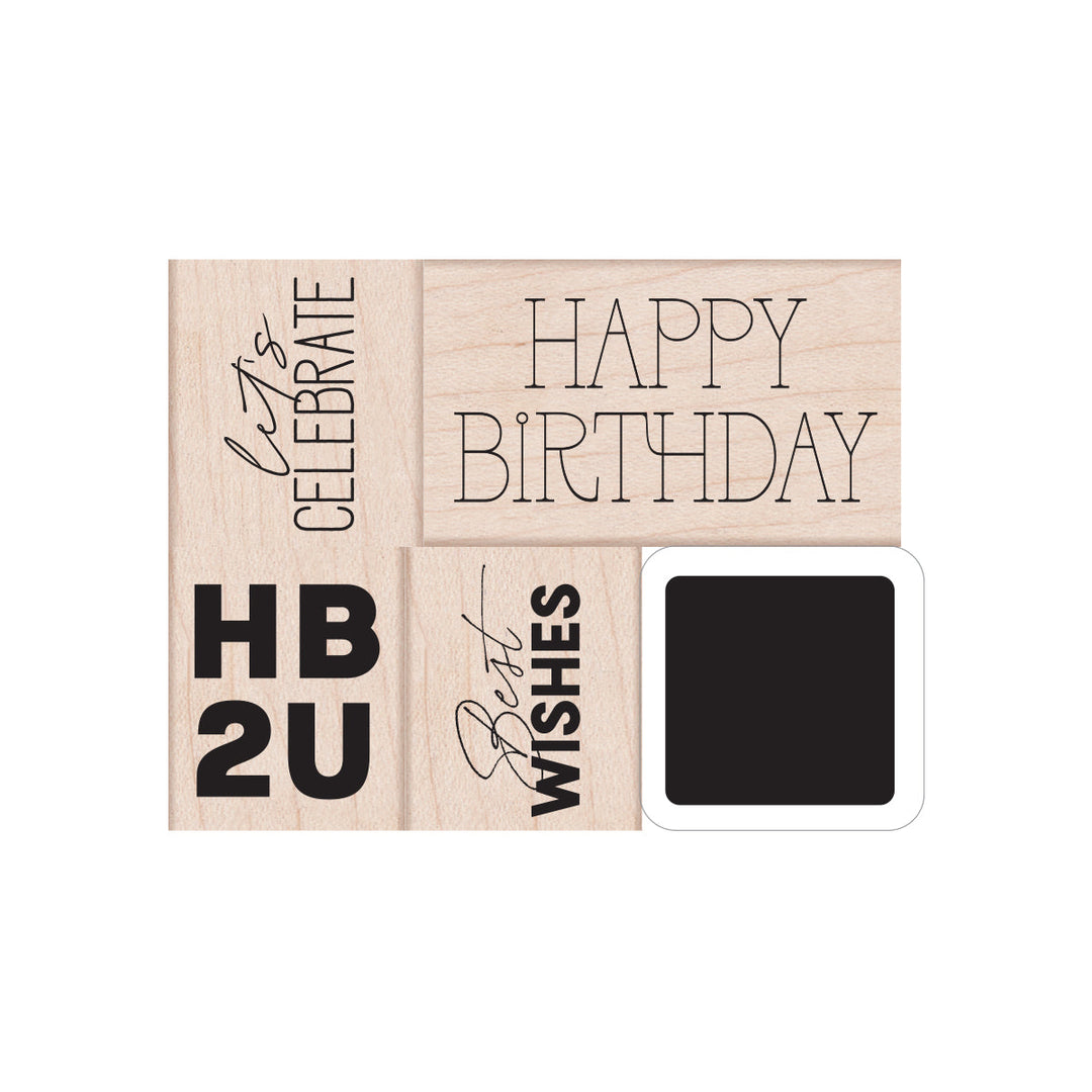 HB2U Woodblock Ink 'N Stamp Set