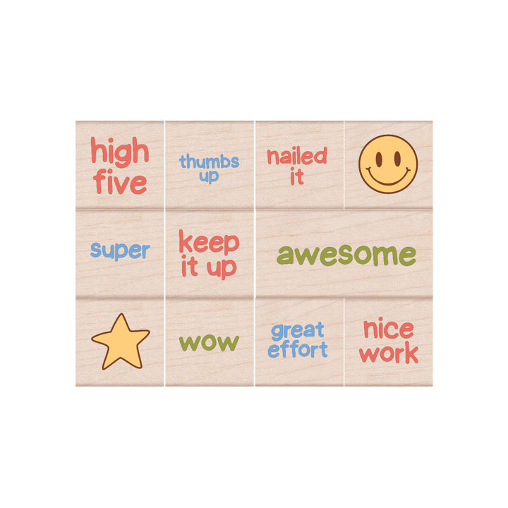 Gold Star Woodblock Stamp Set
