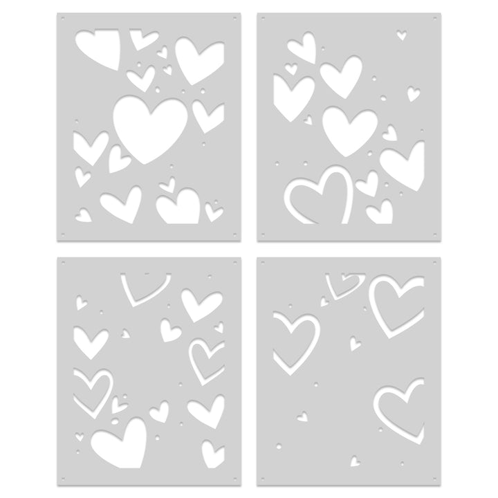 Layering Hearts - January Layering Stencils of the Month