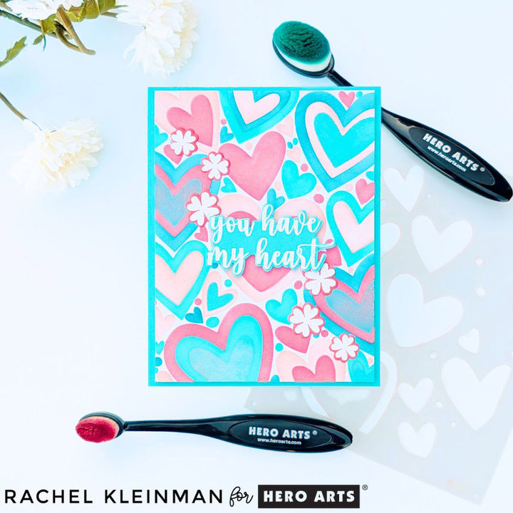 Layering Hearts - January Layering Stencils of the Month