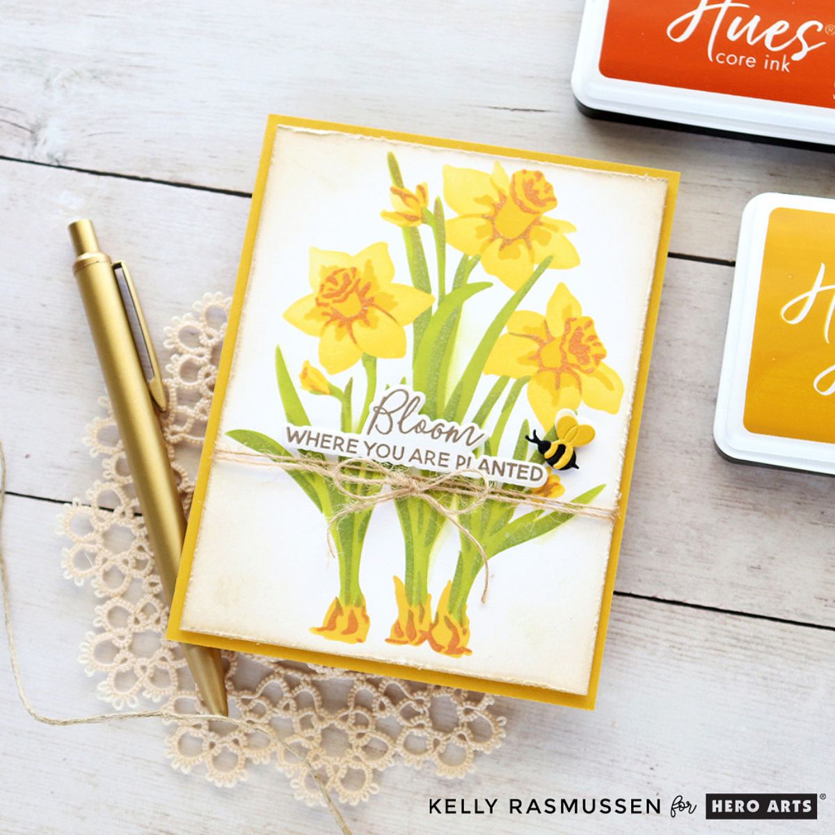 Daffodils Layering Stencils of the Month - February 2025 – Hero Arts