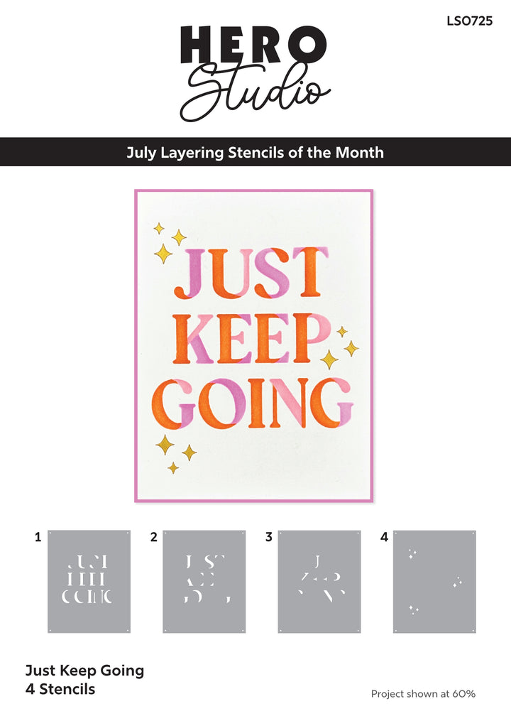 Just Keep Going Layering Stencils of the Month - July 2025