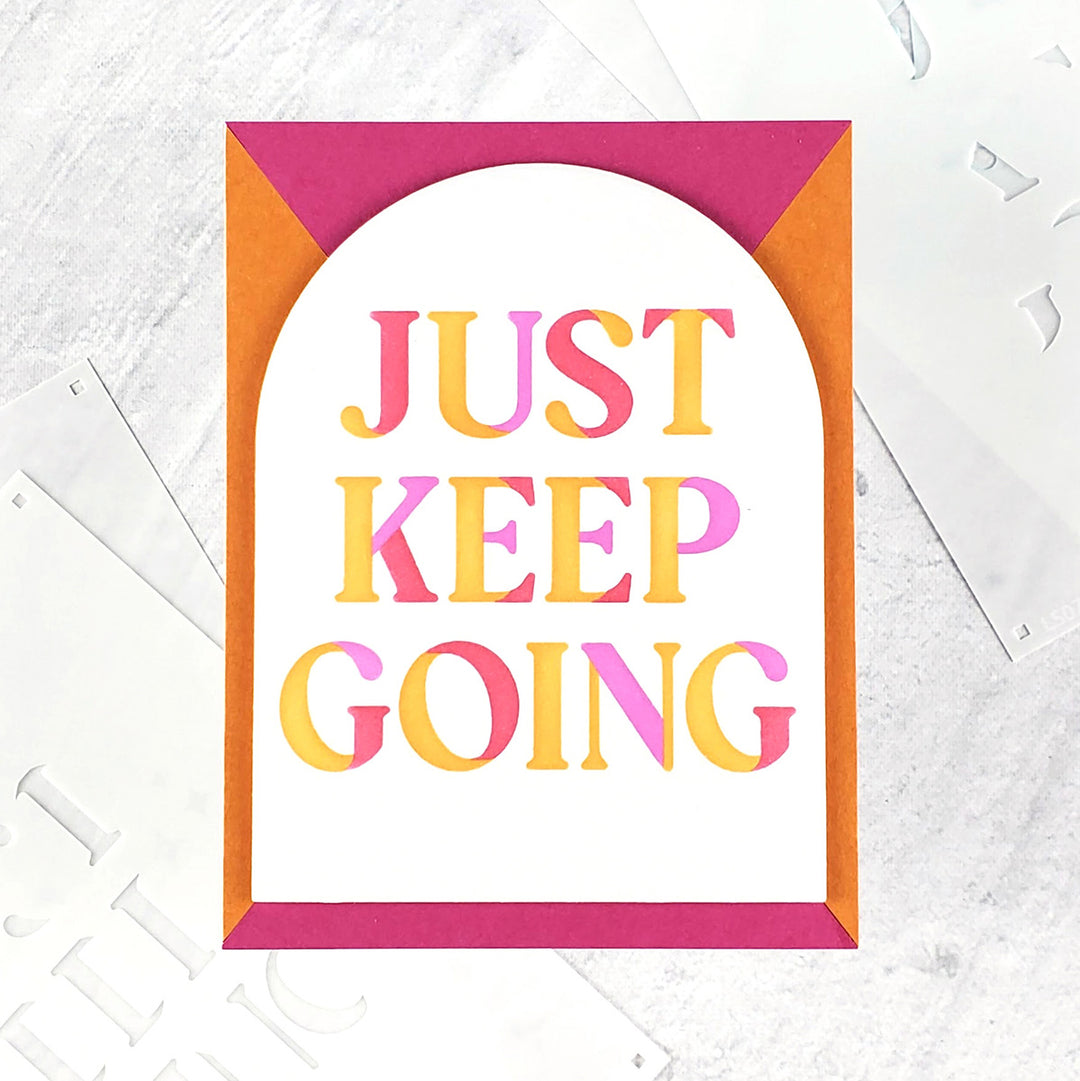 Just Keep Going Layering Stencils of the Month - July 2025