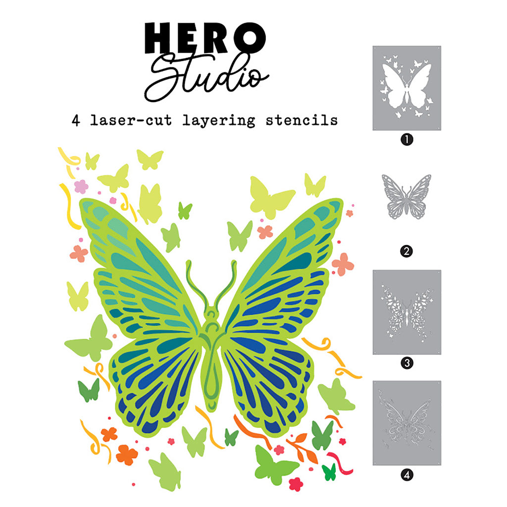 Butterflies - December 2024 Layering Stencils of the Month