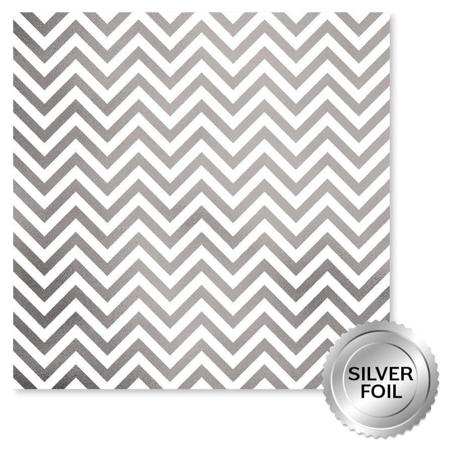 Paper Rose - Silver Foil Lavender & Roses 12x12 Deluxe Paper Collection