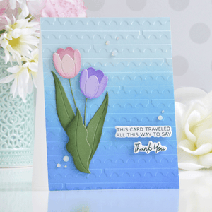 Perforated Stamp Edges -  Embossing Folder of the Month