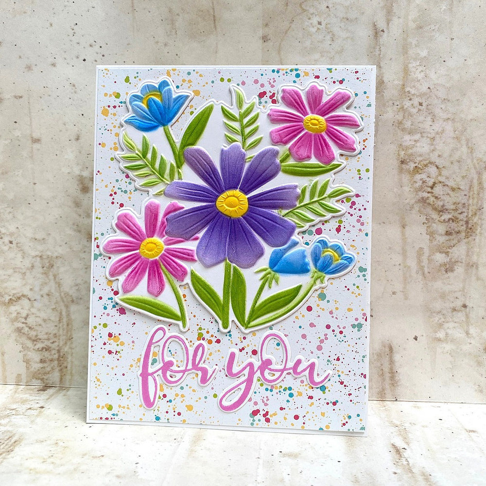 Thank You Bouquet 3D Folder and Stencil Bundle  by Wendy Vecchi