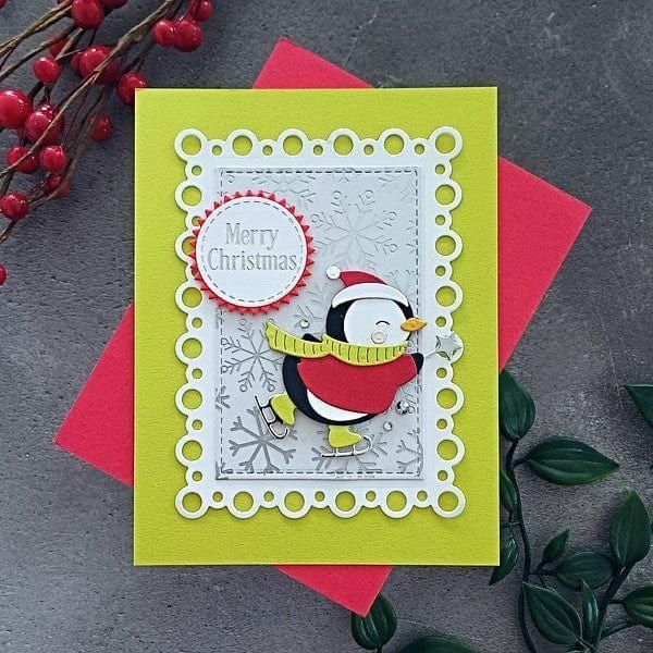 Festive Circle Sentiments Press Plates & Die Set by Lisa Horton