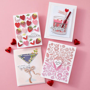 Valentine Happy Hour Sentiments BetterPress Plate & Die Set