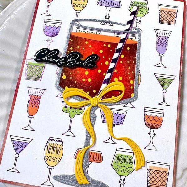 Layered Classy Glasses Press Plate & Stencil Bundle