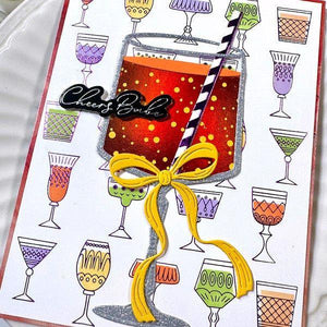 Layered Classy Glasses Press Plate & Stencil Bundle