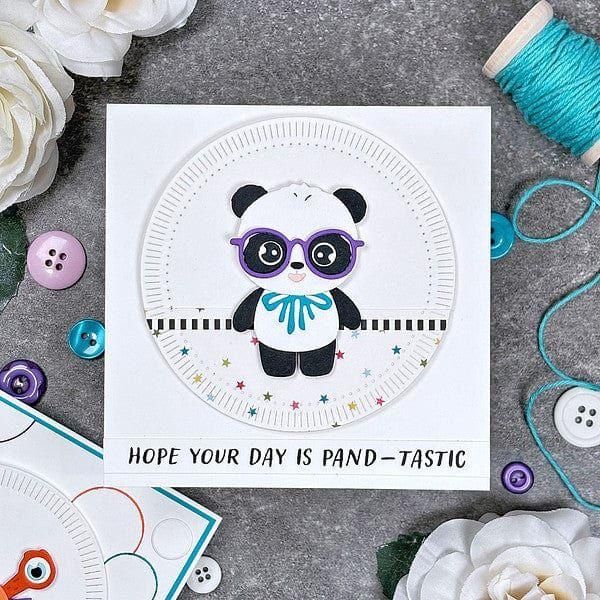 Dancin' Birthday Panda Etched Dies