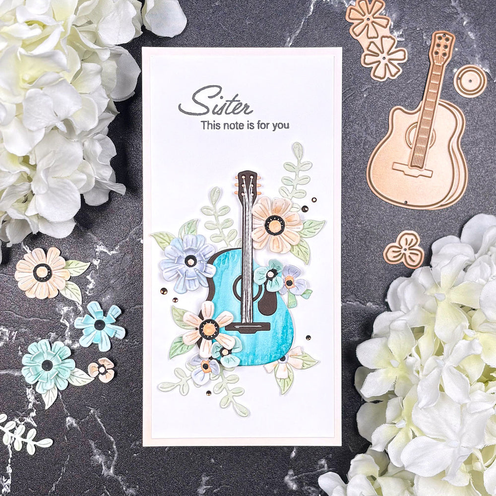 Majestic Guitar Etched Dies by Bibi Cameron