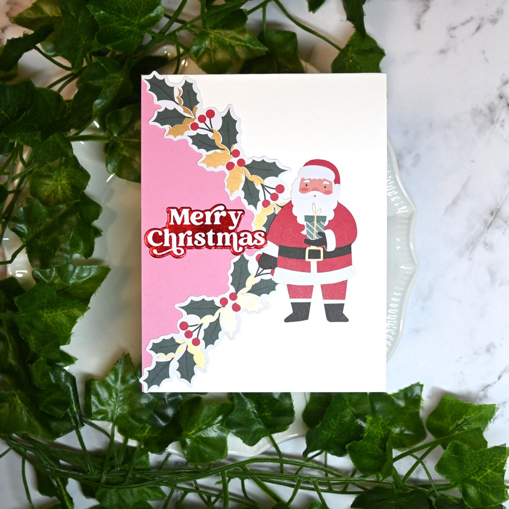 Joyful Christmas Sentiments Press + Foil Plate & Die Set by Simon Hurley