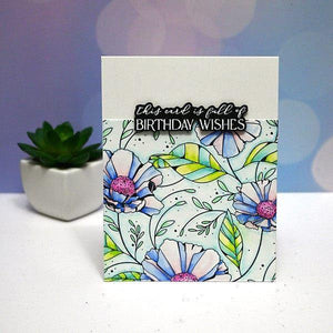 Cosmos Backdrop BetterPress and Stencil Bundle from the Pressed Posies Collection