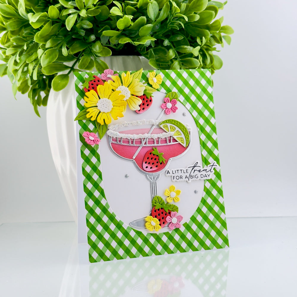 Fountain Wishes Sentiments BetterPress Plate & Die Set