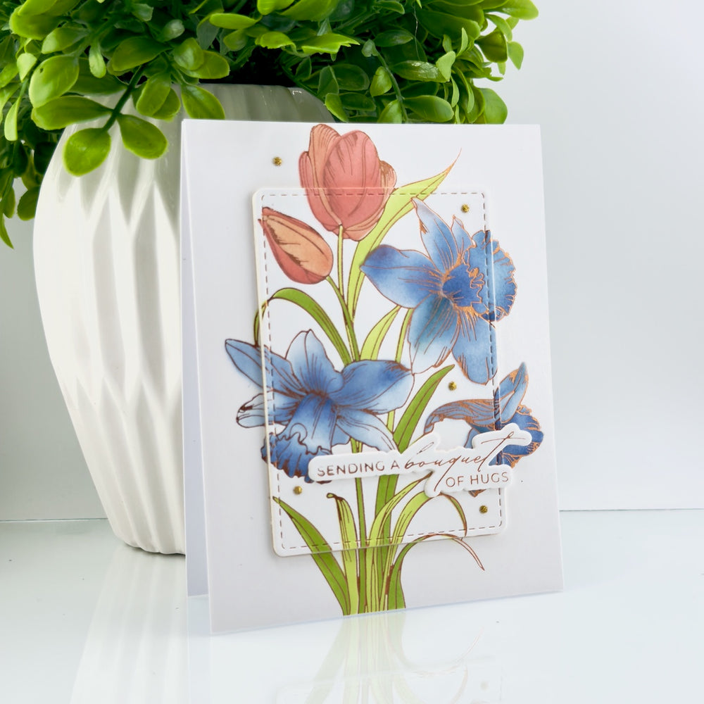 Tulips and Daffodils Press + Foil Plate and Stencil Bundle by Yana Smakula