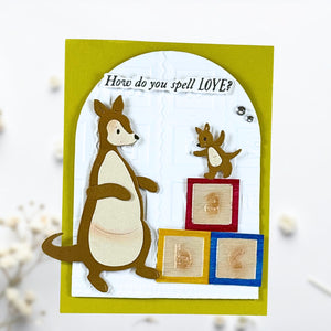 Classic Pooh Baby Blocks 3D Embossing Folder with Simple Stories