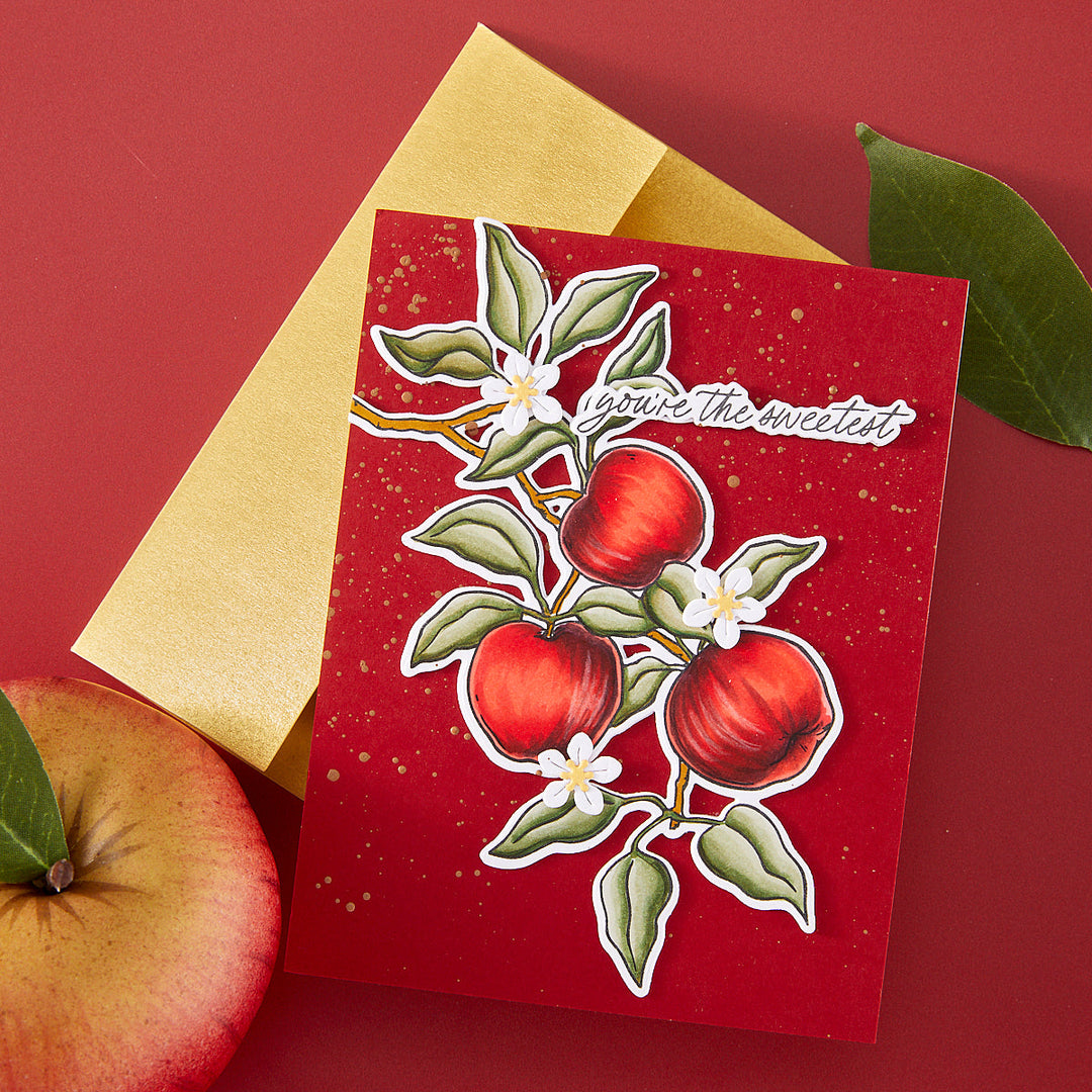 Apple Branch Stamp & Cut Set