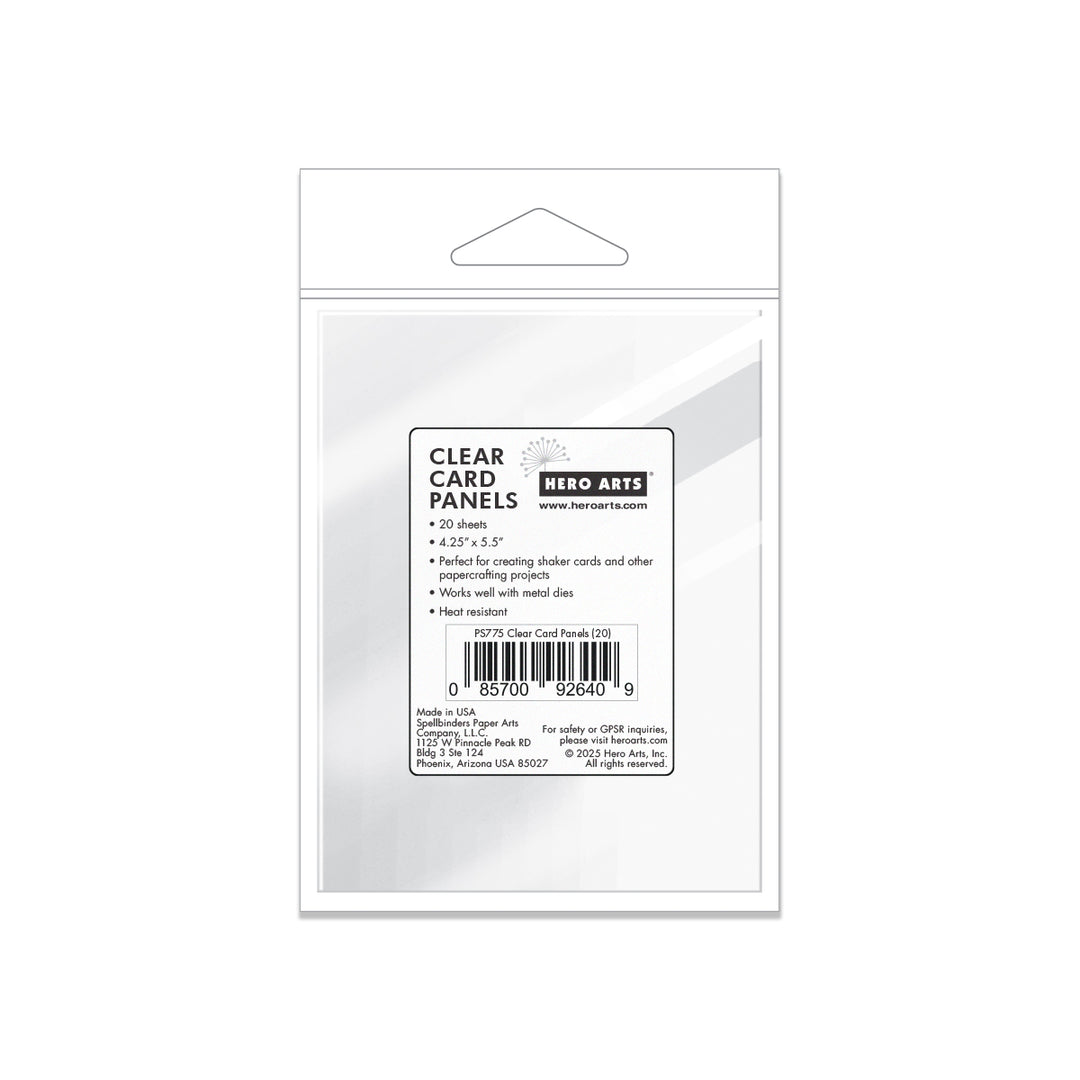 Clear Card Panels 4.25" x 5.5"