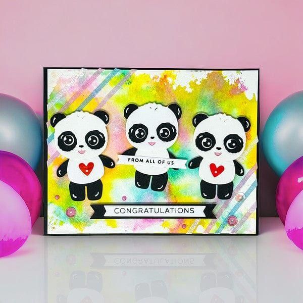 Dancin' Birthday Panda Etched Dies