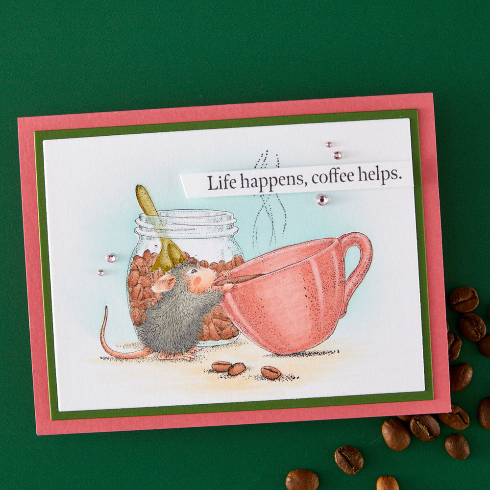 Brew-tiful Day Cling Rubber Stamps by House-Mouse